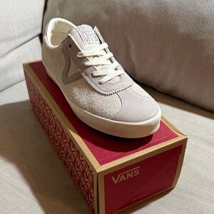 Vans Cream and White Casual Sneakers